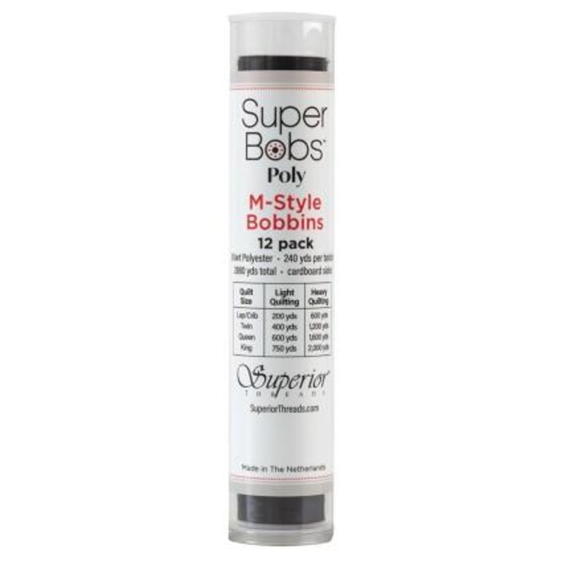 Super Bobs Poly 12pk M-Style - Black