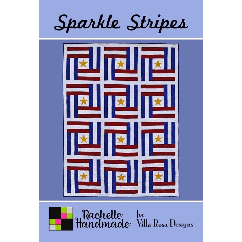 Sparkle Stripes Quilt Pattern - Printed Pattern Only - From Villa Rosa Designs 62 in x 82 in