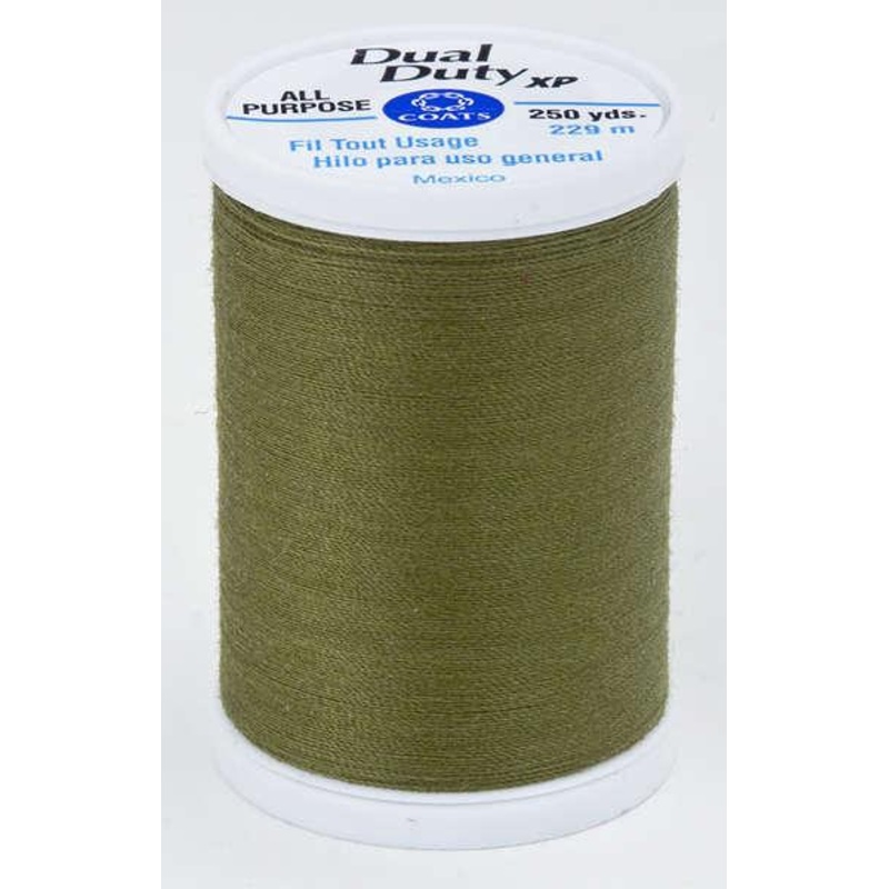 Coats Dual Duty XP Polyester Thread 250yds Olive - S9106340