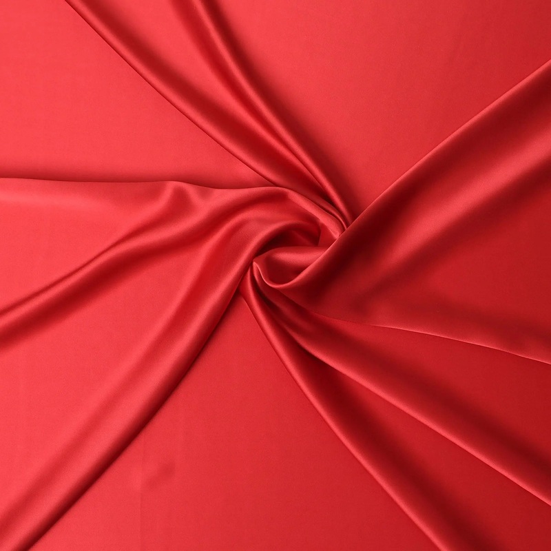 Crimson Cascade Pure Silk Satin Fabric, 110cm Wide - Buy Online-D18361