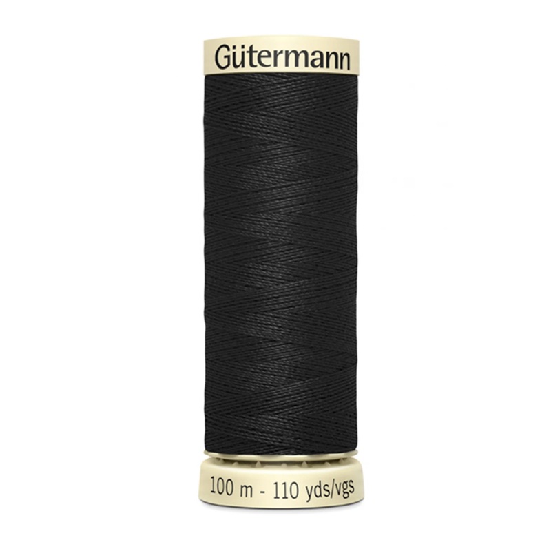 Gutermann 10 BLACK Sew-all Polyester All Purpose Thread 100m/110yds