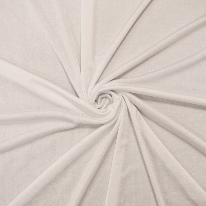 Pearl White Poly Stretch Spandex Sparkle Slinky Knit Fabric