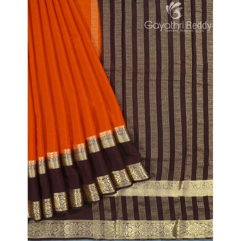 SEMI MYSORE CREPE SAREE-SMC332