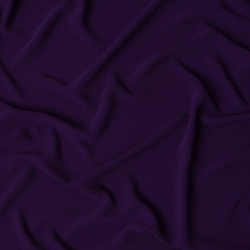 Purple Plain Synthetic Stretchable Crepe Fabric 140 cm Wide Made in Indonesia-D22115