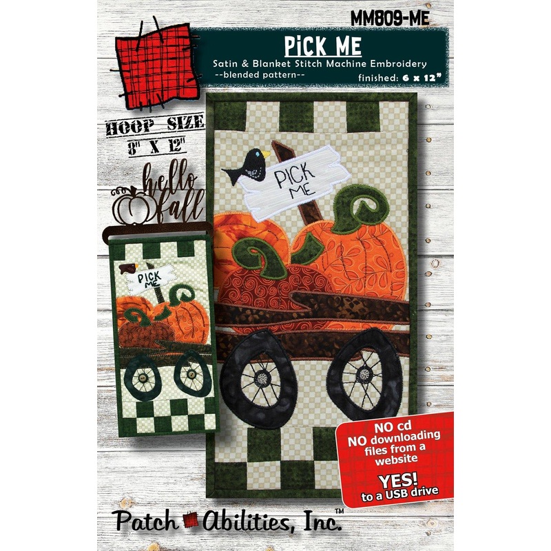 Patchabilities Pick Me Embroidery MM809B-ME