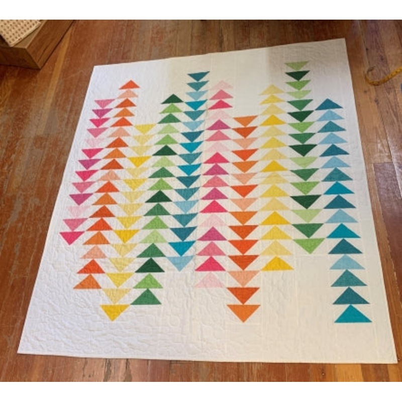 Rainbow Flying Geese Quilt rainbow flying geese quilt