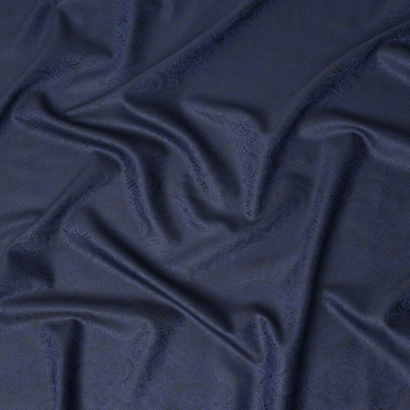 Royal Blue Premium Italian Blended Wool Jacquard Jacketing Fabric 3.50 Mtrs Length 150 Cms Width Smooth Soft Luxurious Durable Wrinkle Resistant Material for Blazers Jackets-D28613
