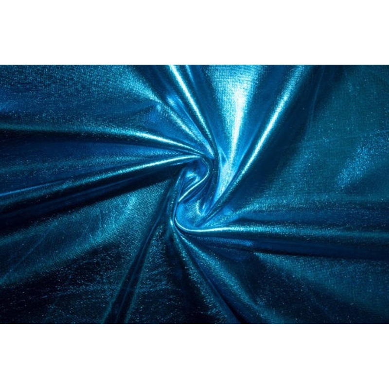 Shiny Turquoise Pleather Faux Leather Stretch Vinyl Polyester Spandex 190 GSM Apparel Craft Fabric 58"-60" Wide By The Yard