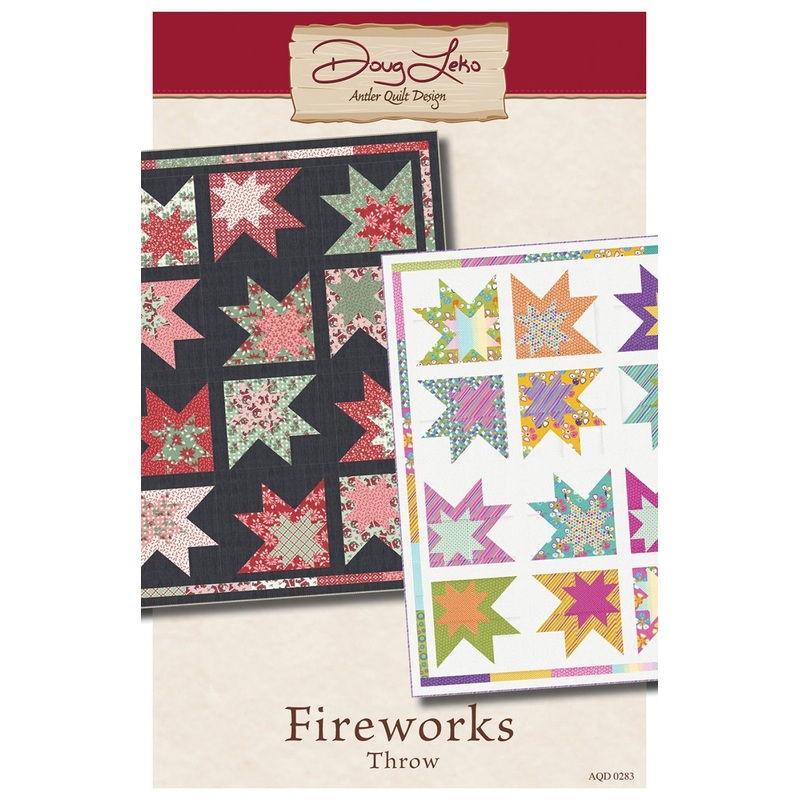 Fireworks Quilt pattern AQD 0283 Antler Quilt Design Finished Size 59 1/2" x 77", paper pattern only