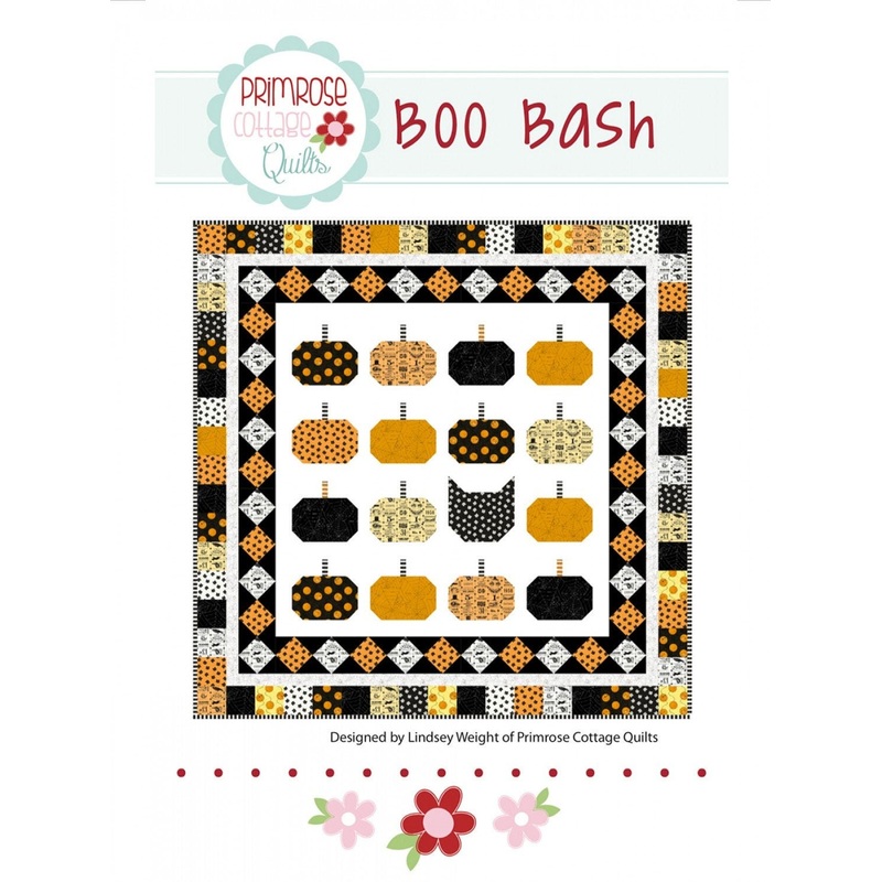 Boo Bash Quilt Pattern, Printed Pattern only PCQ-009 by Primrose Cottage Quilts Layer Cake Friendly