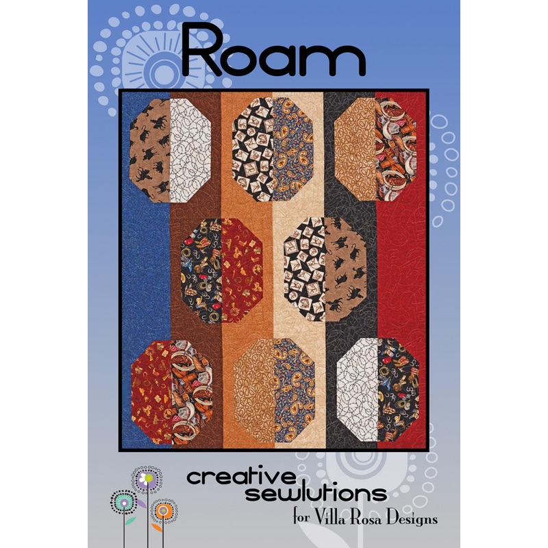 Roam Printed Pattern by Creative Sewlutions for Villa Rosa Designs Size 57" x 67"