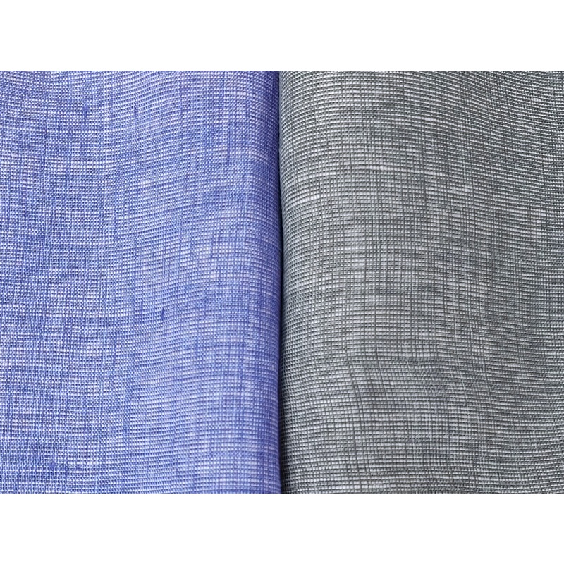 100% Linen Dot Chambray Fabric - Soft Blue & Grey, Fine 21s Yarn 4610 4611 Blue