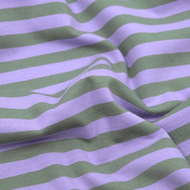 Sport Stripe Cotton Jersey - Lavender/Agave