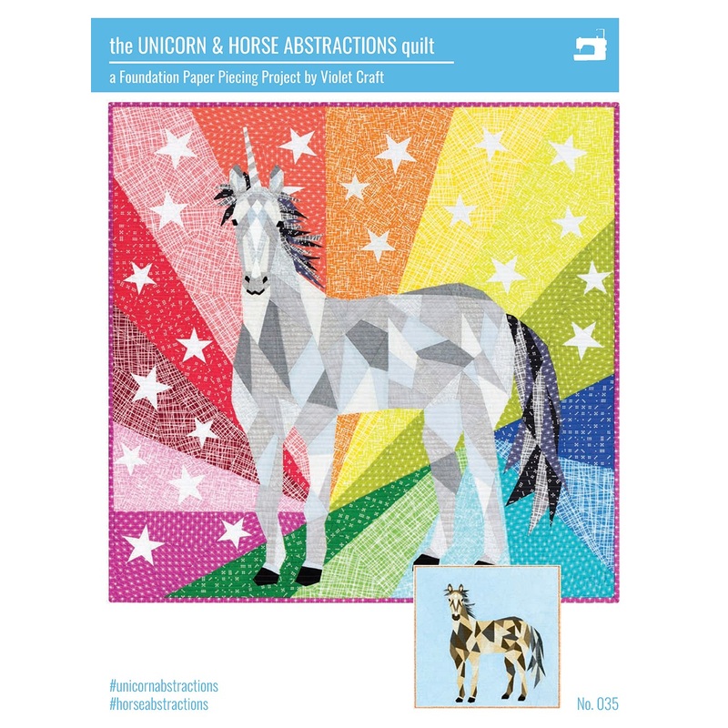 Violet Craft The Unicorn & Horse Abstractions Quilt Pattern VC035