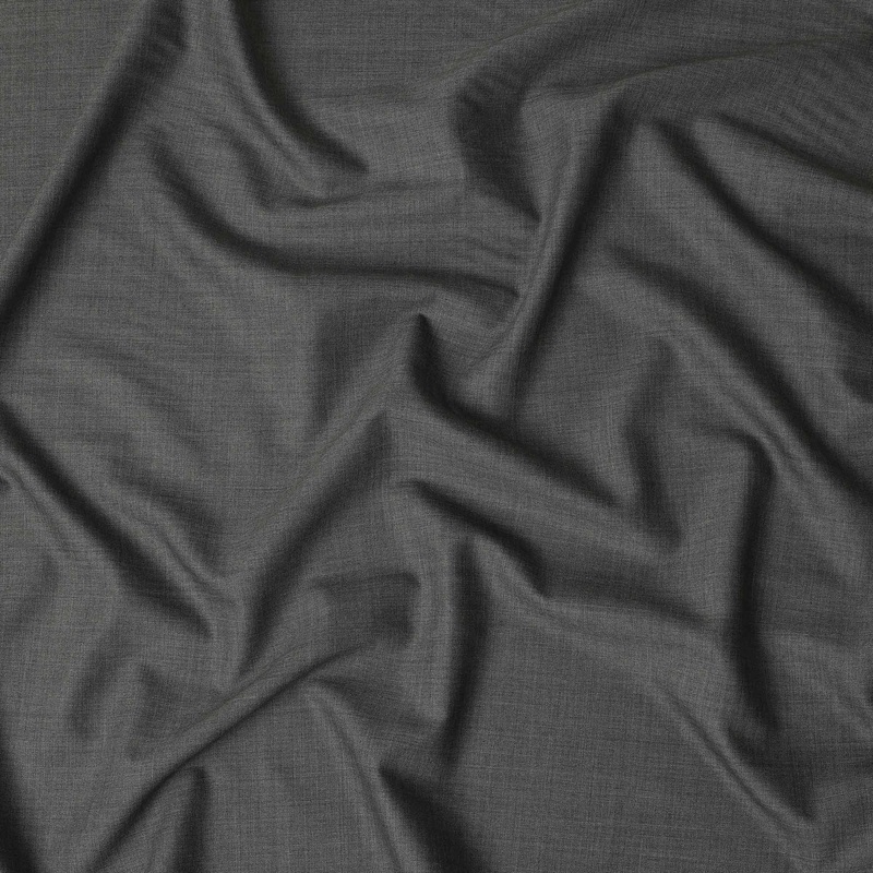 Charcoal Grey Premium Blended Poly Wool Suiting Fabric 150 Cm Width Smooth Finish Durable Breathable Wrinkle Resistant Fabric For Suits Blazers Trousers Formal Wear Made In India-D28853