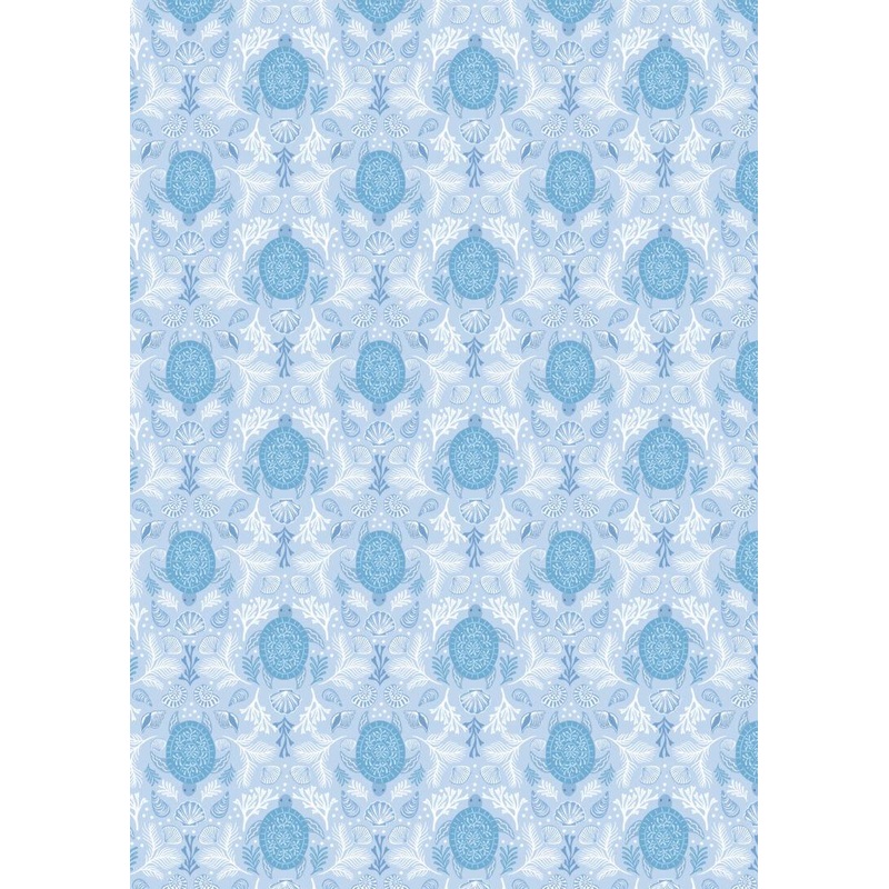 Seas the Day Mirrored Turtles - Blue