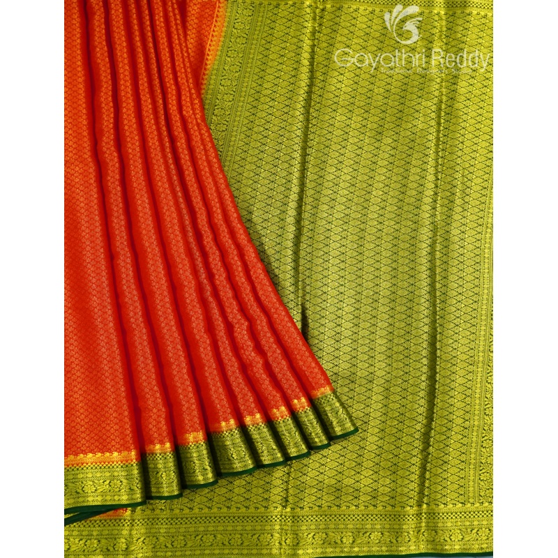 SEMI MYSORE CRAPE SAREE-SMC382