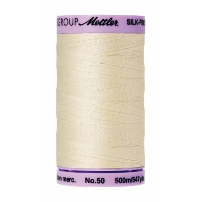 Silk-Finish Antique White 50wt 500M Solid Cotton Thread - 9104-3612