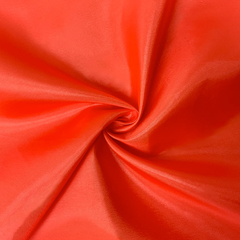 Bright Orange Poly China Silk Solid Lining Woven Fabric