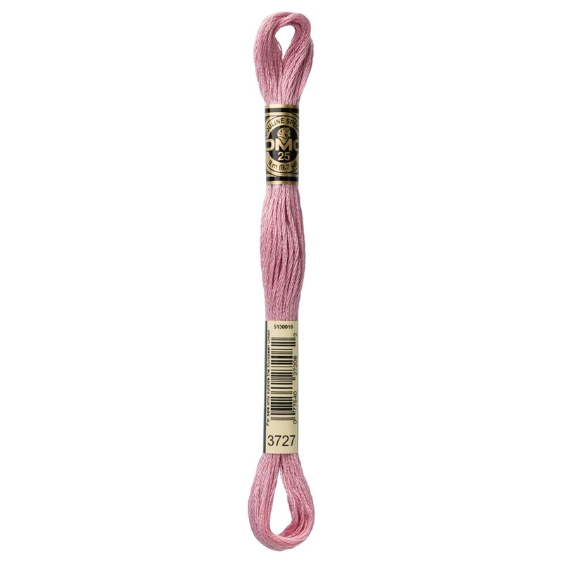 DMC 3727 Light Antique Mauve 6 Strand Embroidery Floss DMC #117UA-3727