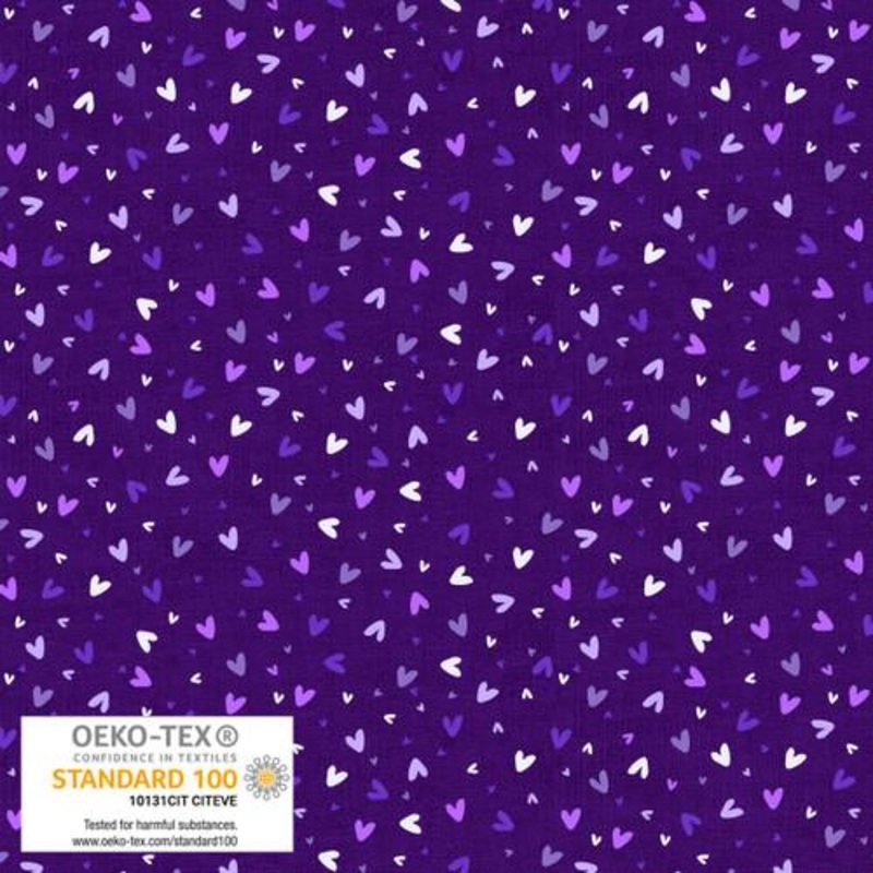 Quilting Rainbow Hearts - Purple