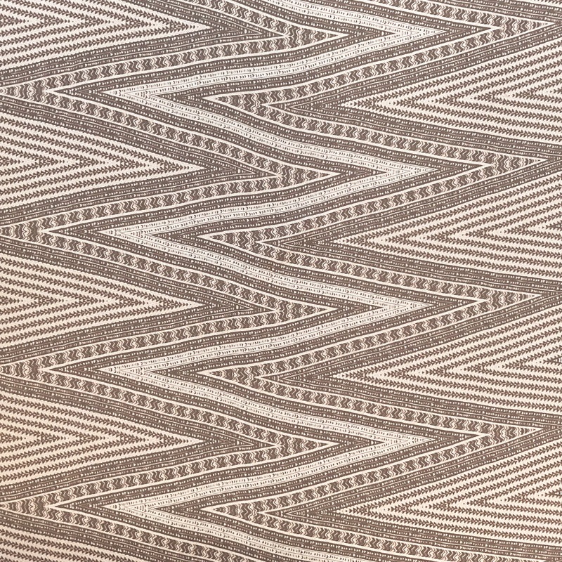4 1/2 YD PC-Gray-Ivory Chevron Multi Designs Silk Chiffon Designer Remnant Fabric
