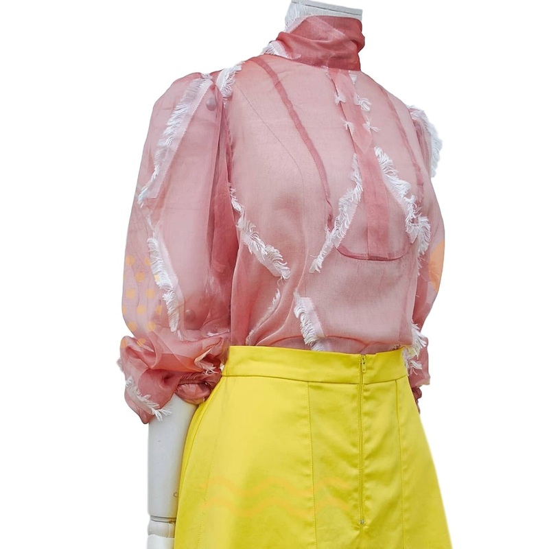 5003 / Tied Collar + Dickey Blouse