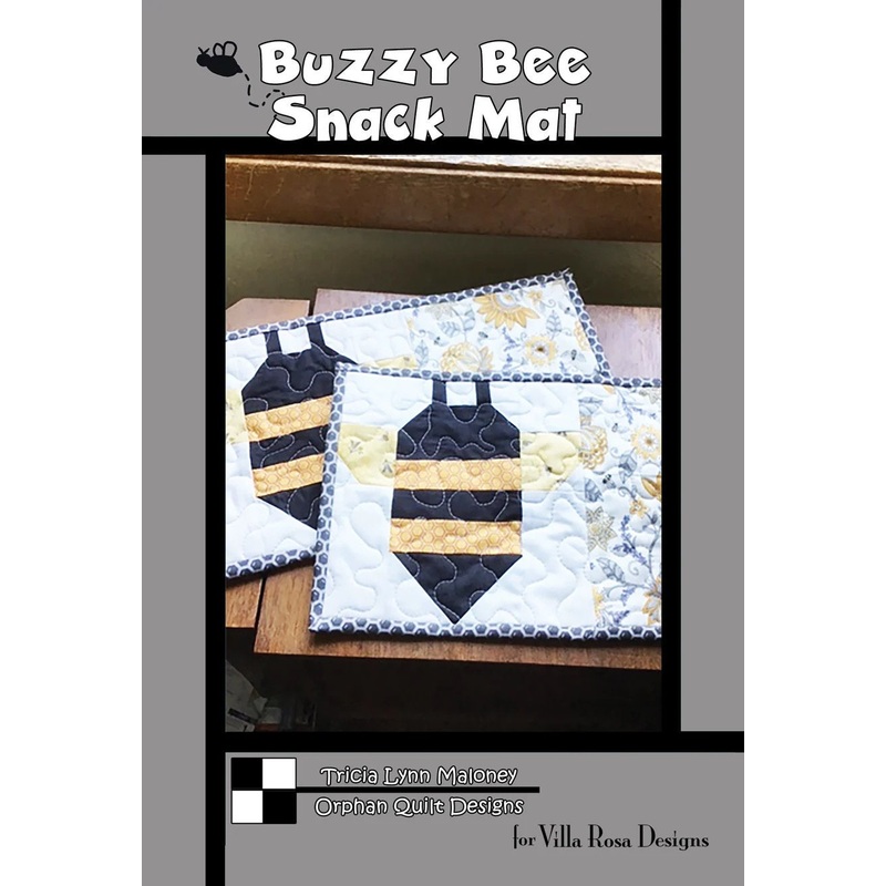 Buzy Bee Snack Mat Pattern Card by Villa Rosa Designs finished size 8" x 14"