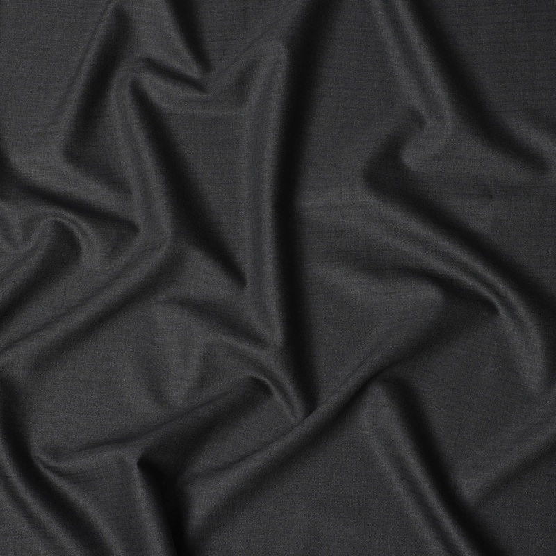 Charcoal Grey Italian Super 140's All Wool Suiting Fabric, 3.5 Meters, Width 150 cm-D21344