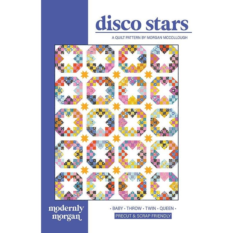 Disco Stars MM-031 PAPER Quilt Pattern for Modernly Morgan