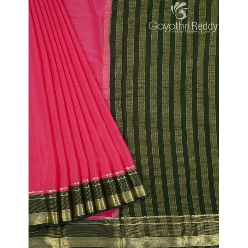 SEMI MYSORE CRAPE SAREE-SMC375