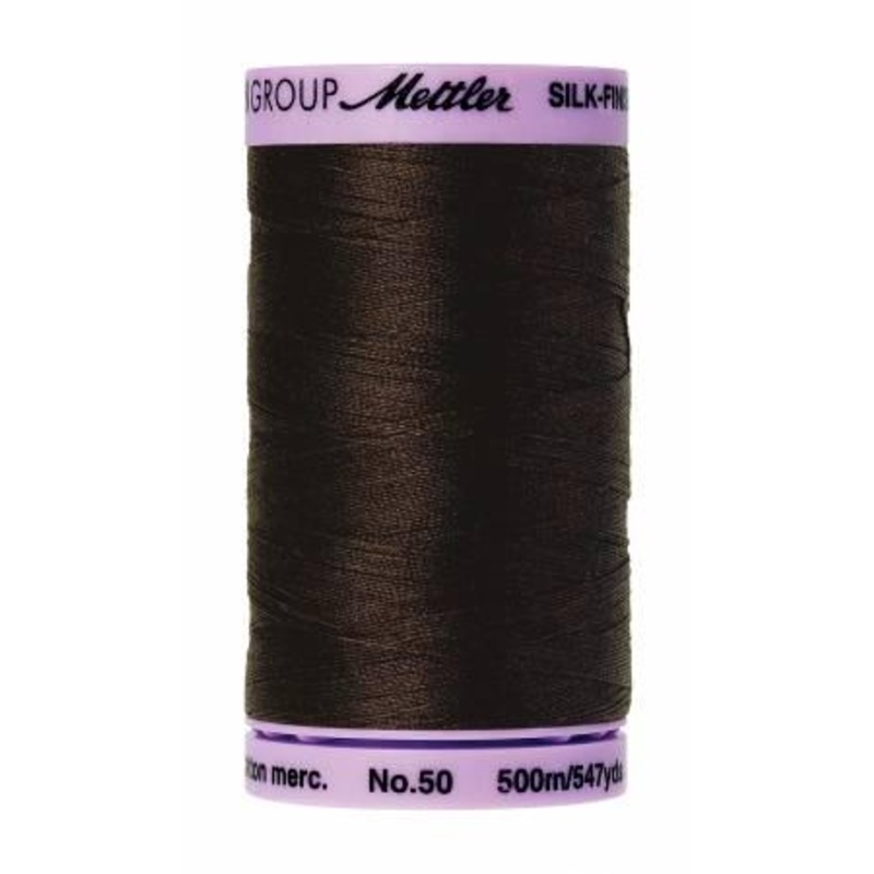 Silk-Finish Very Dark Brown 50wt 500M Solid Cotton Thread - 9104-1002