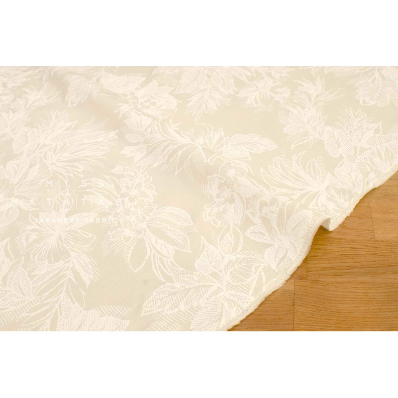 Textured Print Cotton Lawn - off white