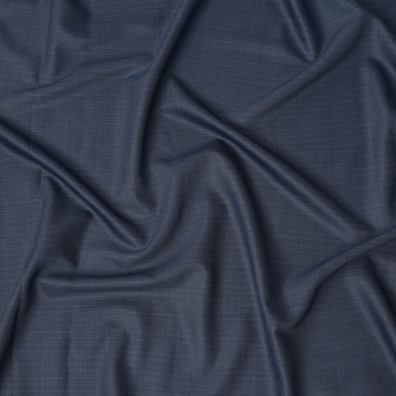 Blue Premium Super 140s SCABAL English All Wool Suiting Fabric, Width 150 cms, 3.75 Mtrs Cut, Made in United Kingdom-D26781