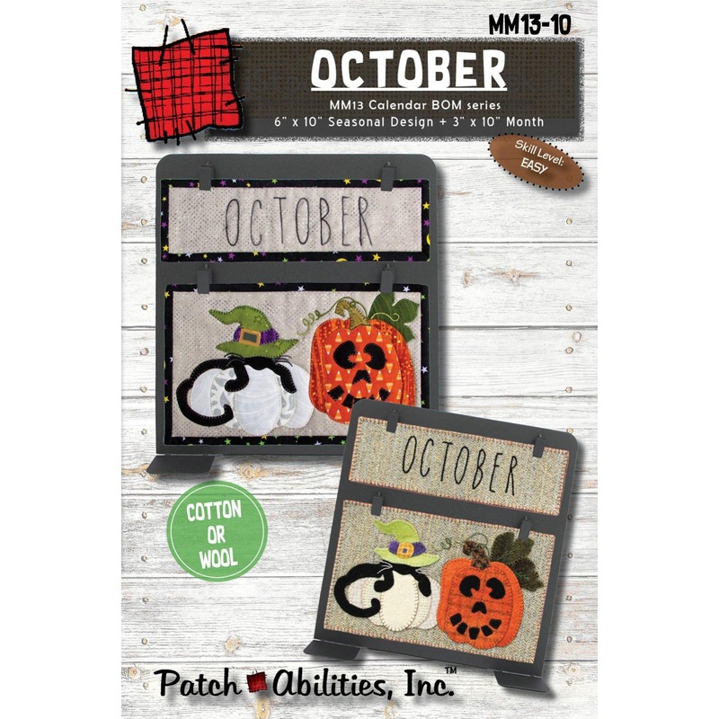 Patch Abilities- MM13-10 Oct Monthly BOM Calendar Series Pattern