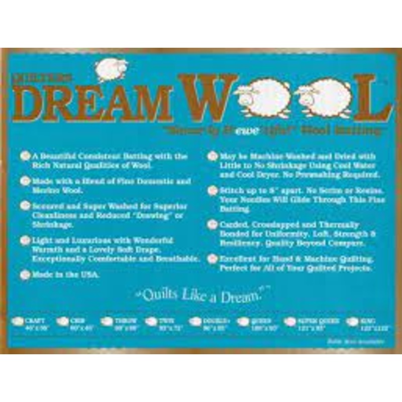 Quilters Dream Batting woolk King Wool