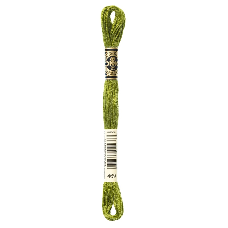 DMC 469 Avocado Green 6 Strand Embroidery Floss DMC #117UA-469
