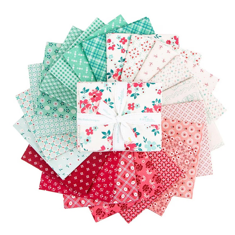Riley Blake Berry and Sage Fat Quarter Bundle | Pre-Cut Quilting Fabric