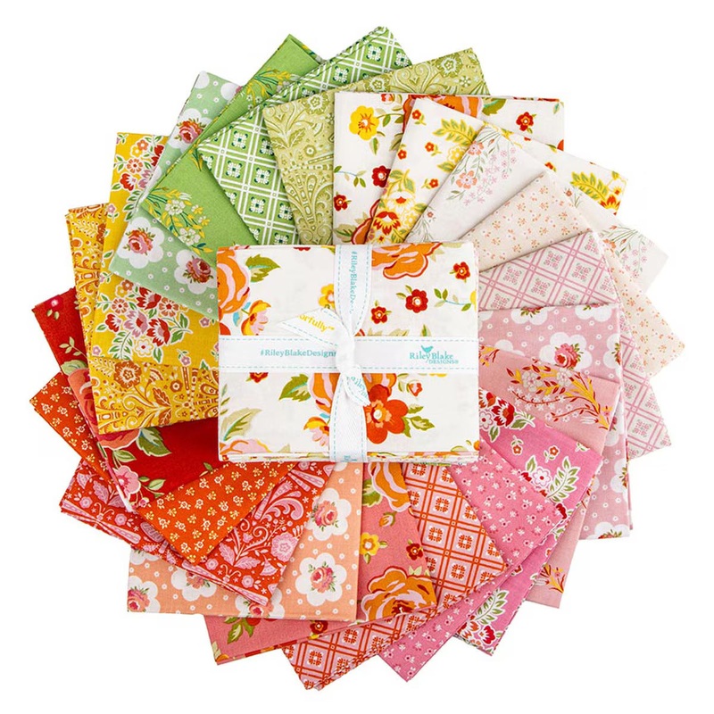 Riley Blake Peach Cobbler Fat Quarter Bundle | Pre-Cut Quilting Fabric