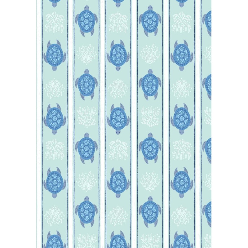 Seas the Day Turtle Stripe - Cream