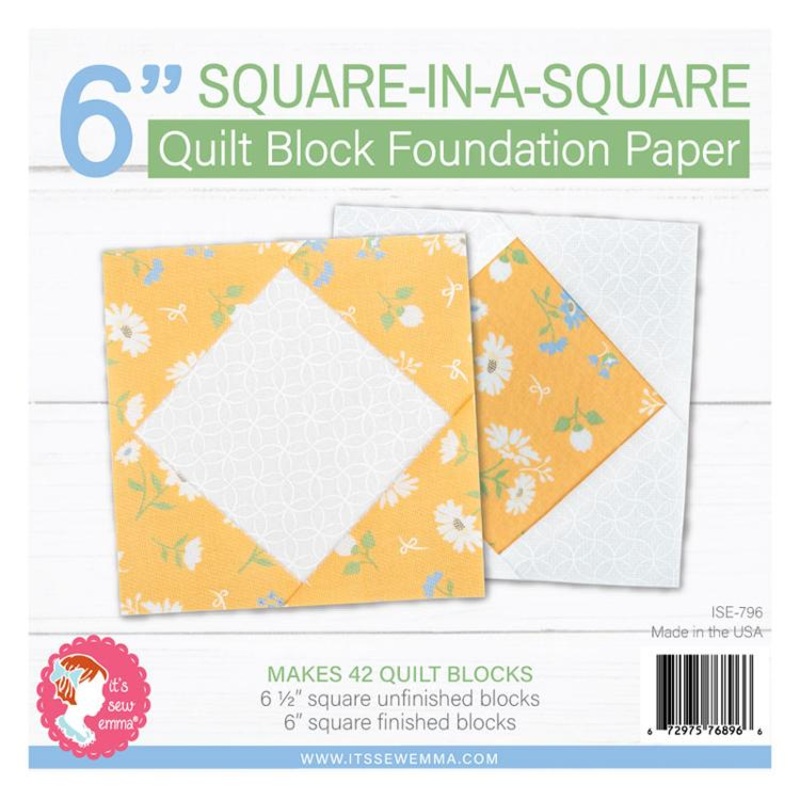 Quilt Block Foundation Papers-Square In A Square-6"-42 Sheets-It's Sew Emma