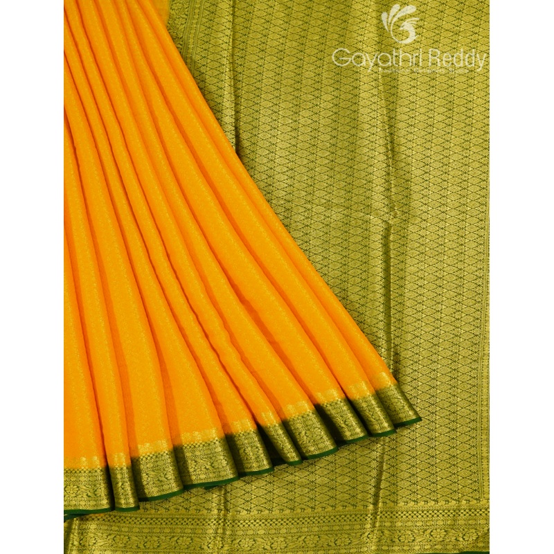 SEMI MYSORE CRAPE SAREE-SMC385
