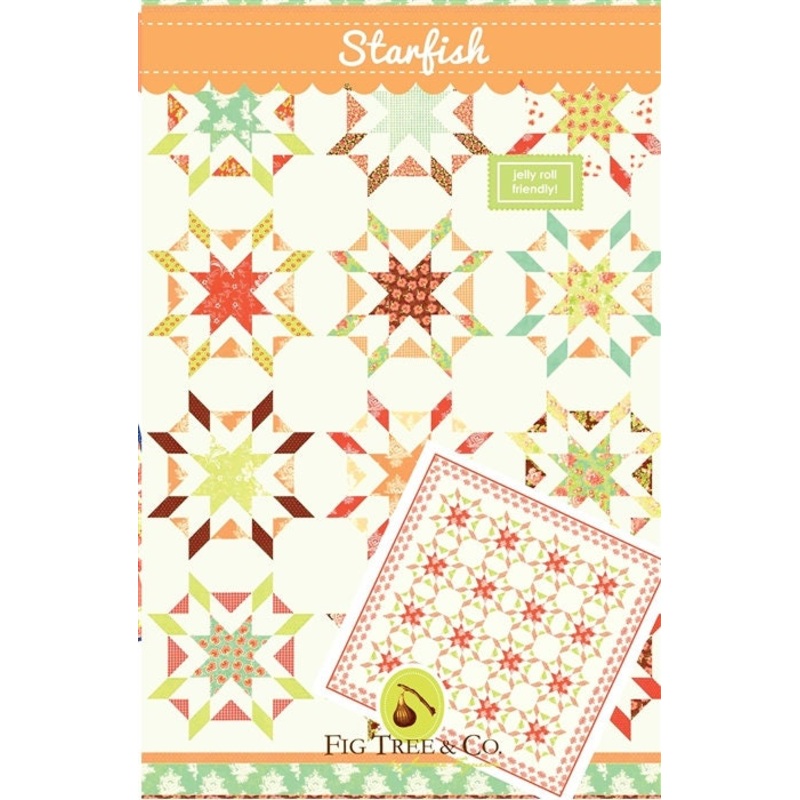 Starfish Printed Pattern Only By Joanna Figueroa, From Fig Tree Quilts