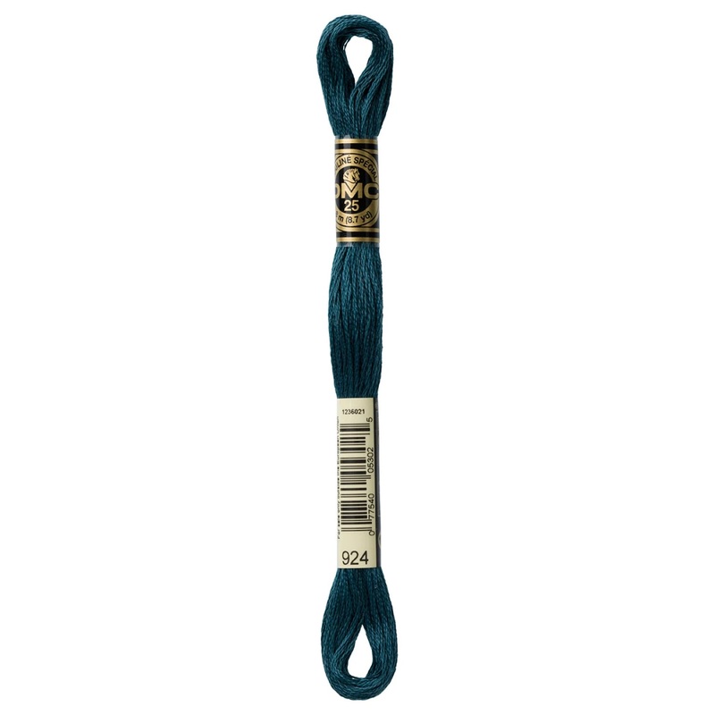 DMC 924 Very Dark Gray Green 6 Strand Embroidery Floss DMC #117UA-924
