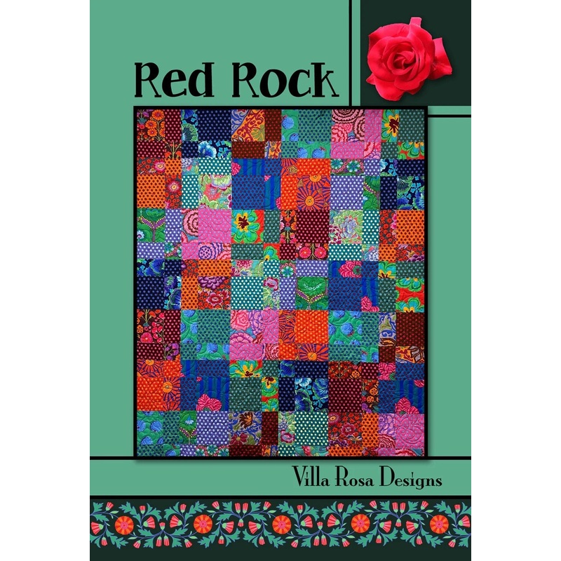 Red Rock Quilt Pattern - Printed Pattern Only - From Villa Rosa Designs 54 in x 63 in Using 10" Squares