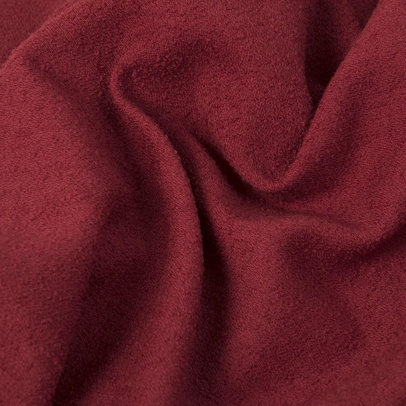 Red Wool Boucl Crepe Fabric 162