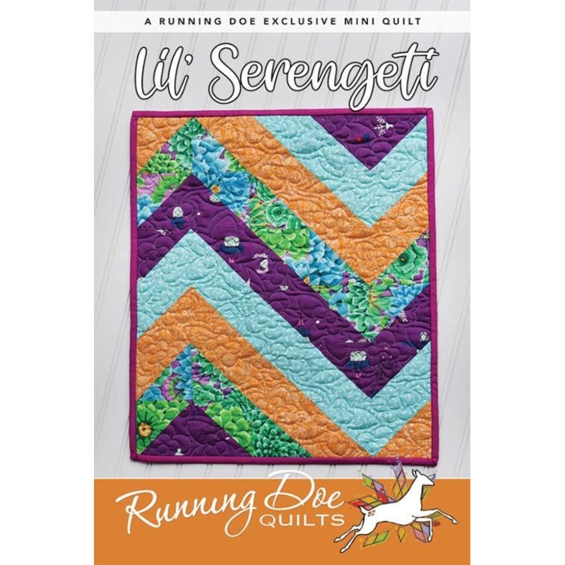 Lil' Serengeti Paper Mini Quilt Pattern by Running Doe for Villa Rosa Designs 15" x 18"