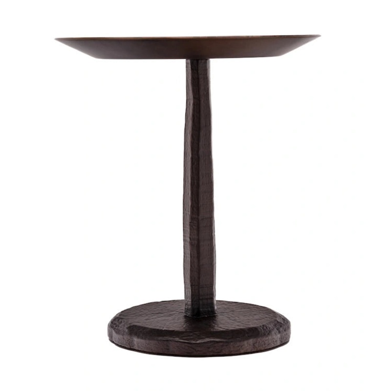 Woven Straw Marquetry Side Table