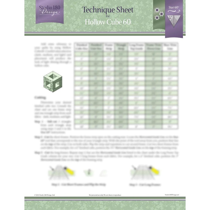 Deb Tucker Technique Sheet - Hollow Cube 60