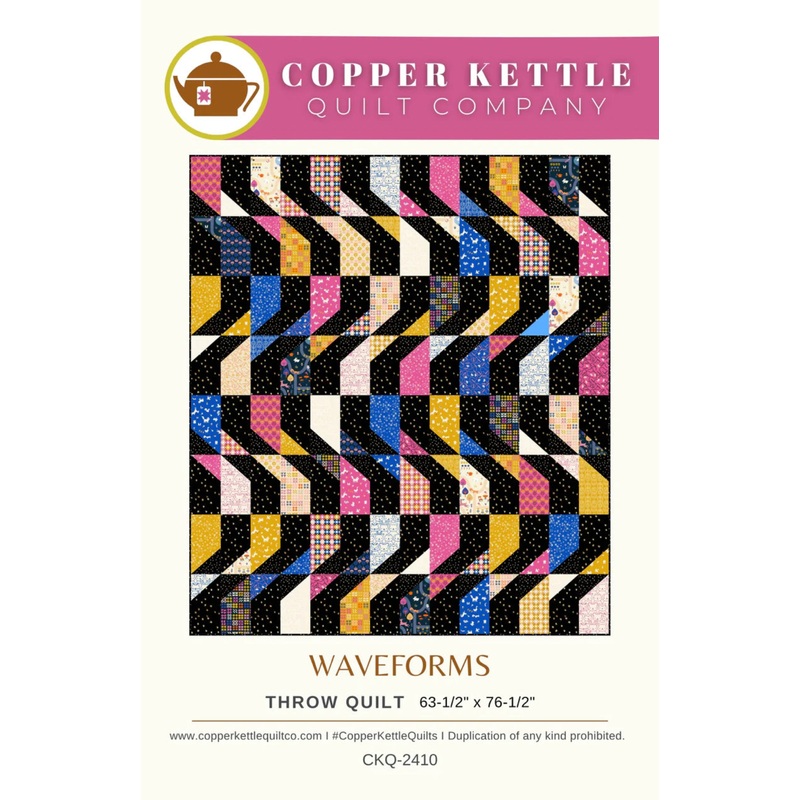 Waveforms Throw Quilt Pattern by Copper Kettle Company